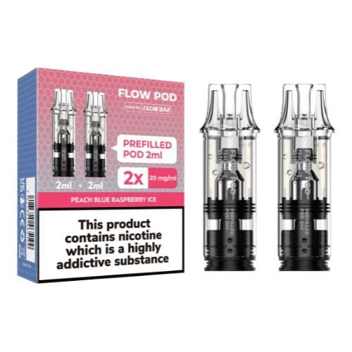 Flowpod 2ml Prefilled Pods Pack of 2 , Peach Blueberry Raspberry Ice