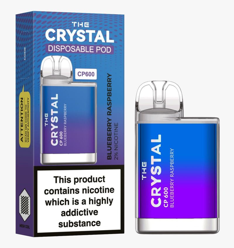 The Crystal CP600  Disposable Vape , Blueberry Raspberry  Box of 10 