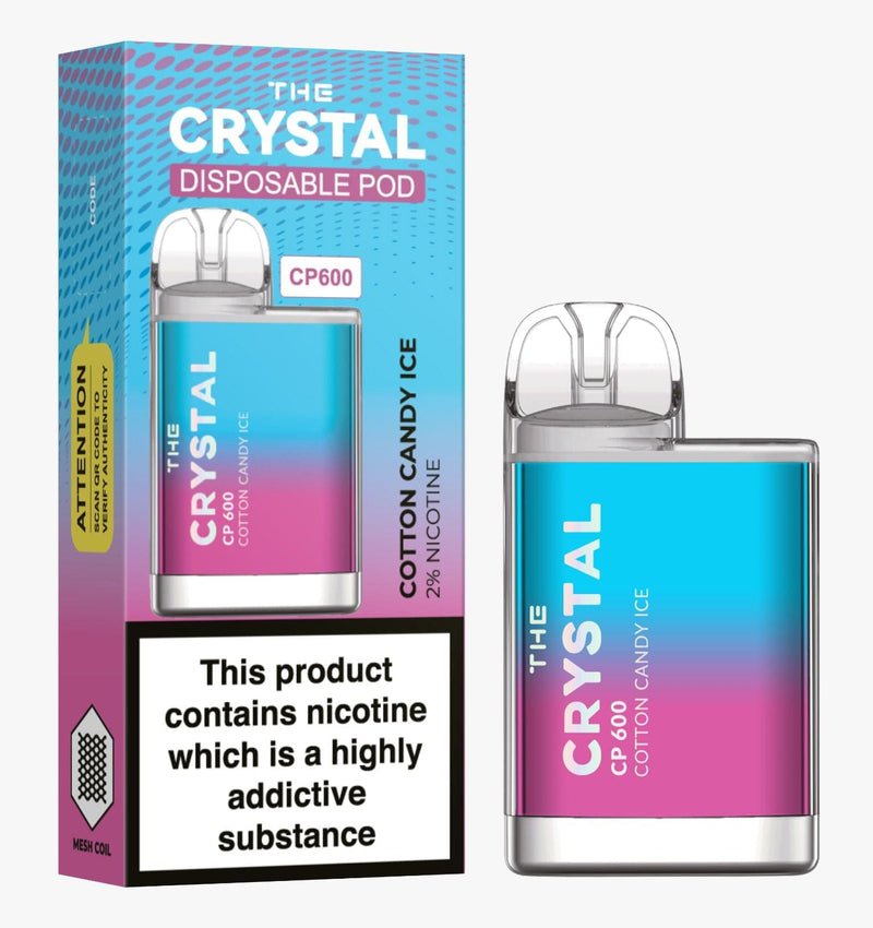 The Crystal CP600  Disposable Vape , Cotton Candy Ice  Box of 10