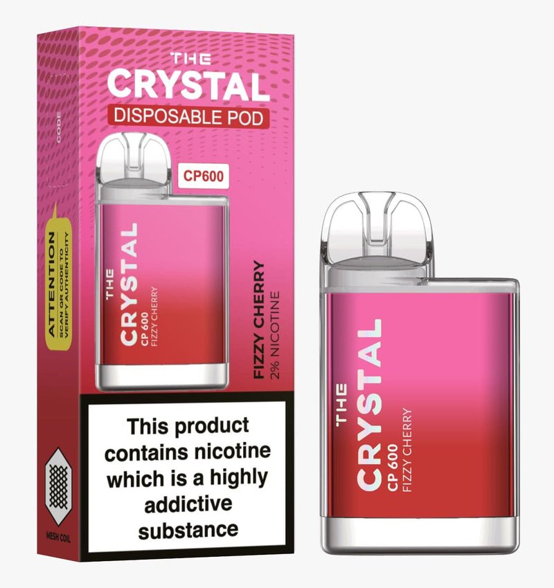 The Crystal CP600  Disposable Vape , Fizzy Cherry  Box of 10 