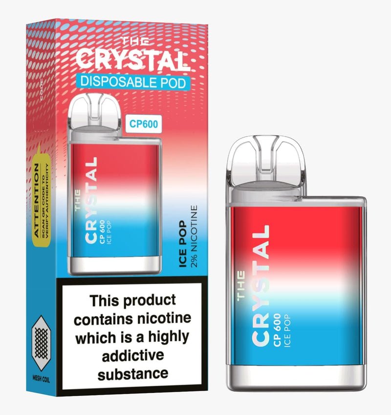 The Crystal CP600 Disposable Vape , Ice Pop  Box of 10 