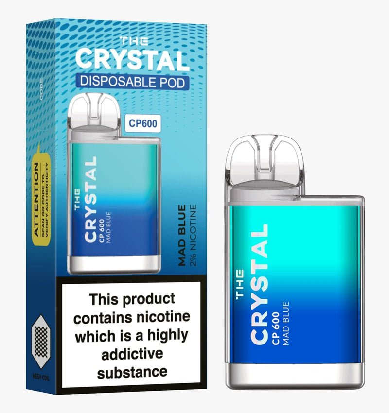 The Crystal CP600  Disposable Vape , Mad Blue  Box of 10 