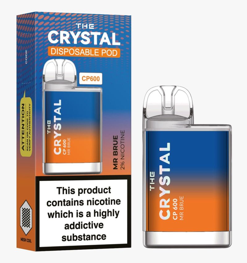 The Crystal CP600  Disposable Vape , Mr Brue Box of 10 