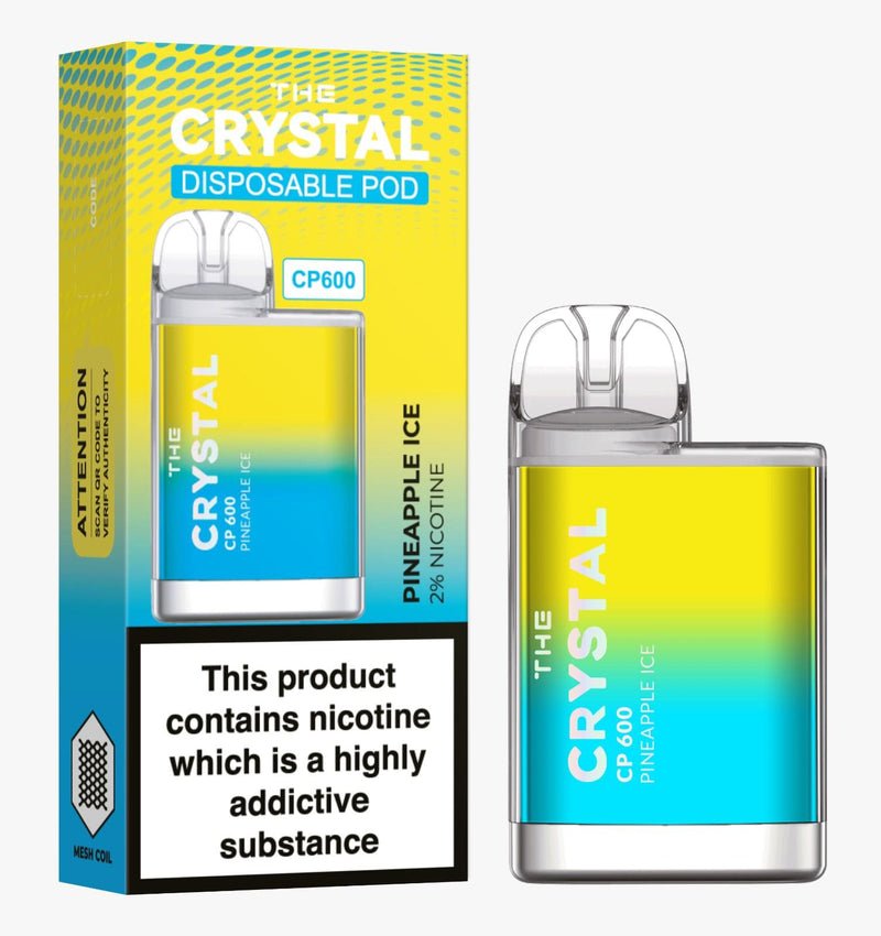 The Crystal CP600  Disposable Vape , Pineapple Ice  Box of 10 