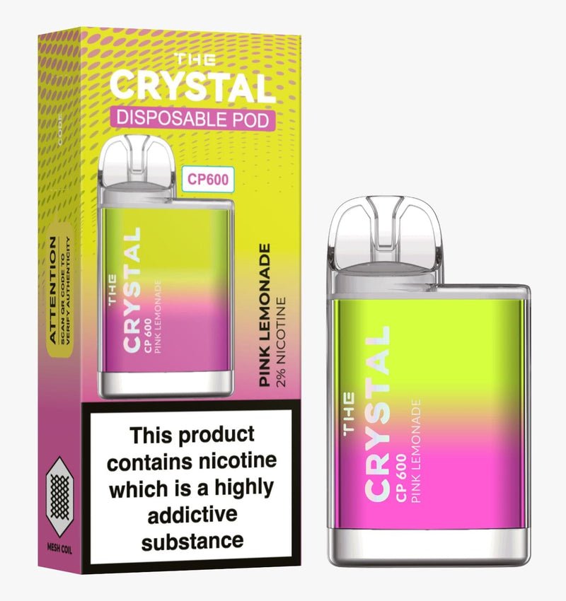 The Crystal CP600  Disposable Vape , Pink Lemonade  Box of 10 