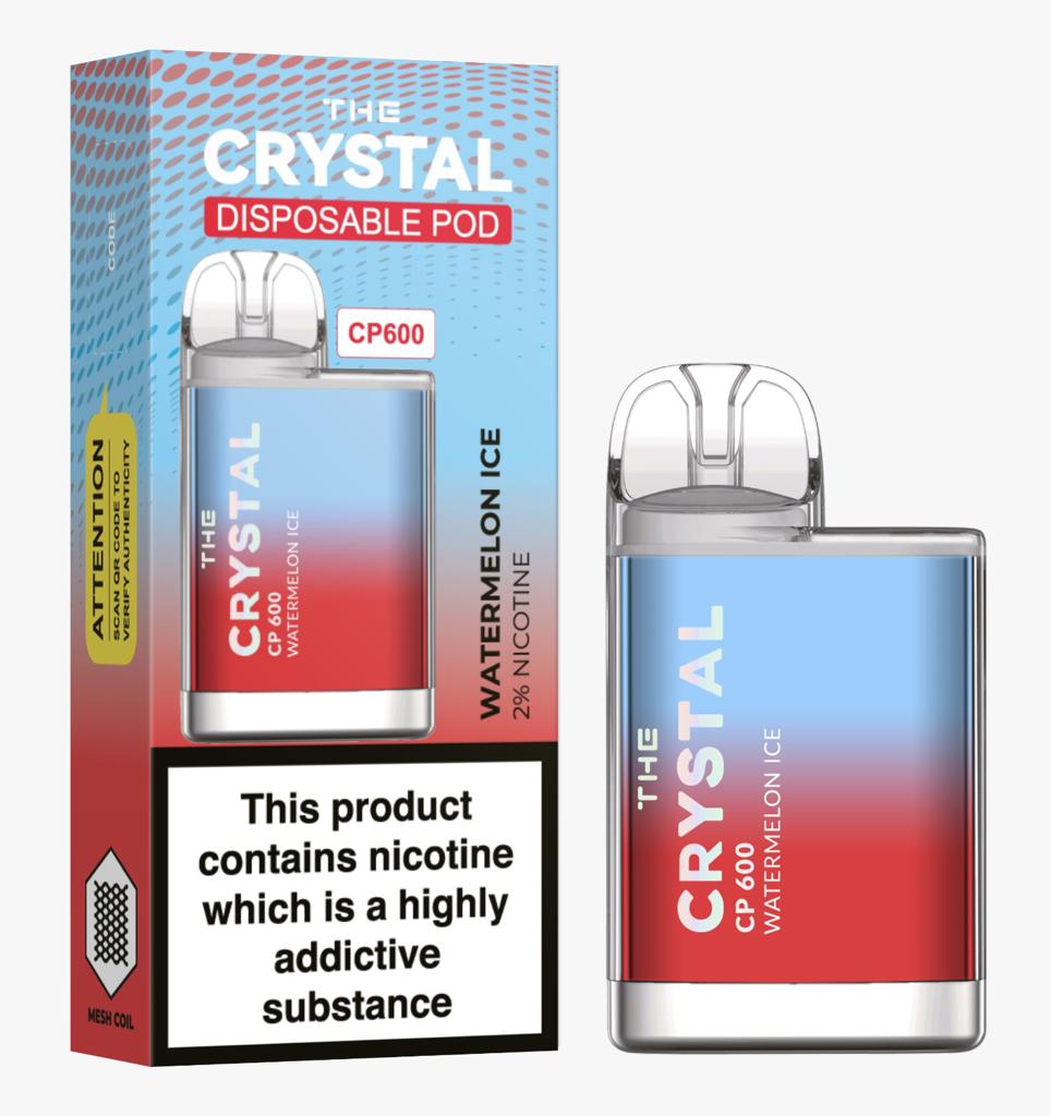 The Crystal CP600  Disposable Vape , Watermelon Ice  Box of 10 