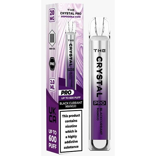 The Crystal Pro  Disposable Vape Pod , Blackcurrant Mango  Box of 10