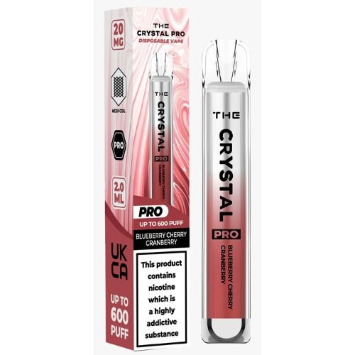 The Crystal Pro  Disposable Vape Pod , Blueberry Cherry Cranberry  Box of 10 