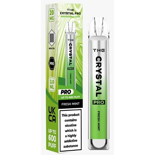 The Crystal Pro  Disposable Vape Pod , Fresh Mint  Box of 10 